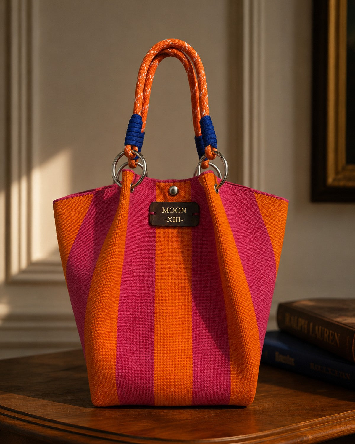 Bolso Moon XIII de rayas — bodegón