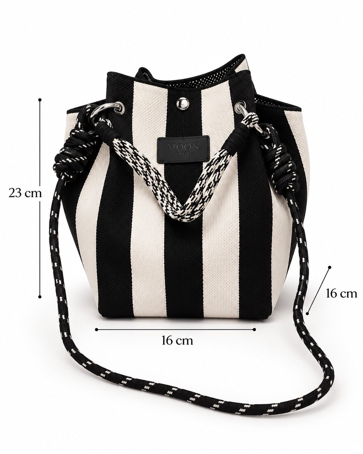 Bolso balde Biarritz — medidas 23 × 16 × 16 cm