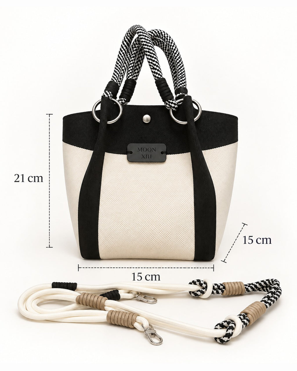 Bolso Moon XIII Riviera — medidas 21 × 15 × 15 cm