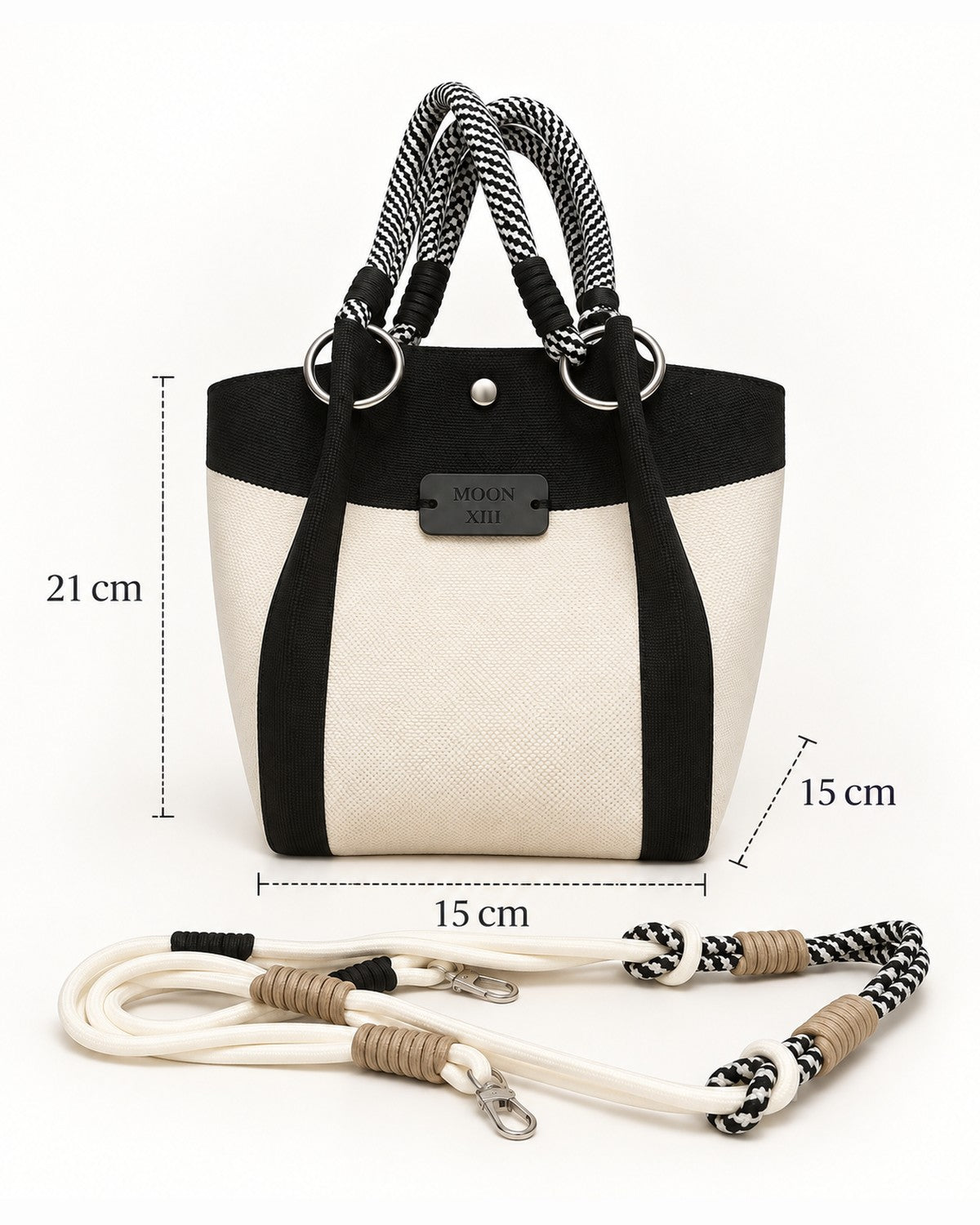 Bolso Moon XIII Riviera — medidas 21 × 15 × 15 cm